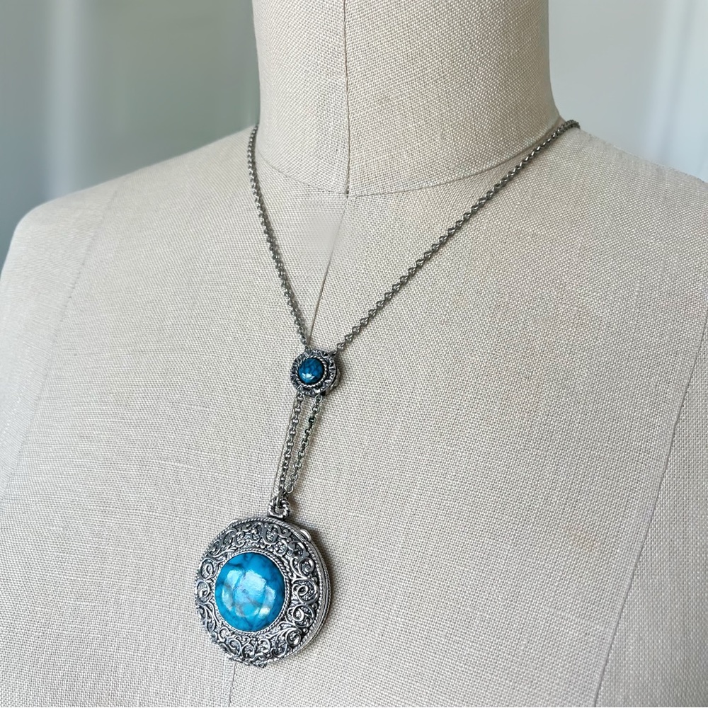 Faux Turquoise Locket